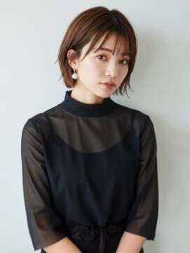 リフレアンドケア ミチ 幸町店(refre&care MICHI) 顔周りカバーショートボブ/岡山イオン5分