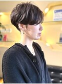【morio池袋】20代30代ダークアッシュ刈り上げハンサムショート
