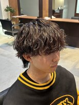 アトラクト バイ ラック 津田沼(Attract by LUCK)&nbsp;波巻きシャドウ×ウルフ/メンズパーマ/波巻きパーマ/シャドウ