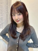 アンニュ(annuy)&nbsp;シースルーバング 顔周りレイヤー アッシュブラウン ストレート