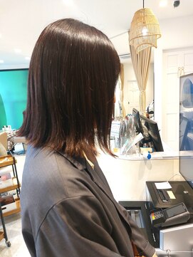 カムバイネオリーブ 溝の口店(Cam by neolive) ☆伸ばしかけ・きりっぱなしボブ☆ピンクベージュ