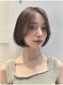 韓国ボブレイヤーカット髪質改善ショートボブブラウンミニボブ