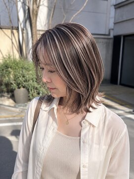 ロンドヴァリー 渋谷店(Lond vallee) アンブレラカラー/白髪ぼかし/顔周りカット/韓国巻き/渋谷