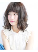【ＢＡＲ：ＯＮ】レイヤー×厚めバングで 小顔ミディアム☆