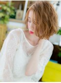 bliss北浦和*アシンメトリー★前下がりの外国人風ラフボブディe!