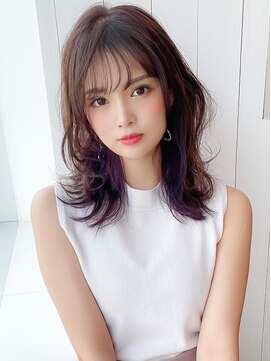 アグ ヘアー トパーズ いわき植田店(Agu hair topaz) 《Agu hair》大人クール★インナーカラーネオウルフ