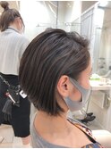 【前髪なし大人耳かけショートボブ】30代40代50代/江渡裕司/ボブ