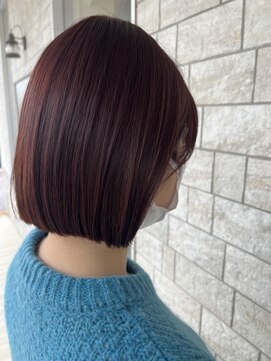アメイジングヘアー 千歳店(AMAZING HAIR) 切りっぱなしボブ/艶髪/髪質改善/暖色系カラー/20代30代40代