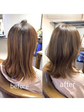 カミケン 方木田店(kamiken.) 大人かわいい透明感くびれゆるふわ巻き【カミケン方木田店】