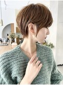 大人可愛い20代30代40代50代小顔ショートボブ丸みショートくびれ