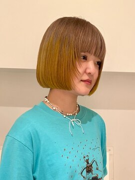 ローネス(LONESS) ちょっぴり個性的に☆顔まわりレイヤー×ぷつっとボブ