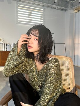 ラフィス ヘアー コパン 小倉店(La fith hair copain) 【La fith】ニュアンス巻き×シアーブラック