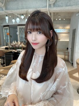 プアメリア 名古屋(Puamelia) 艶髪！ブリーチなしダブルカラー×レイヤーロング[名古屋]