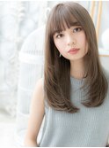 グレイアッシュ黒髪前下がりエアストレートh3越谷20代30代40代!