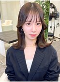 韓国風エギョモリ★くびれ外ハネミディ大人可愛い小顔20代30代