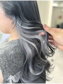インナーカラー☆シルバー☆ケアブリーチ