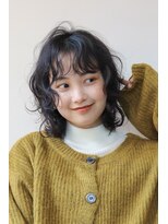 シスタ(SISTA)&nbsp;パーマボブウェーブミディアム/黒髪パーマウルフ【自由が丘】