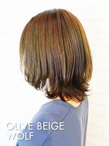 ヘアープロデュース ラピセット 松山(Lapset) 20代30代大人ショートウルフ透明感オリーブベージュ