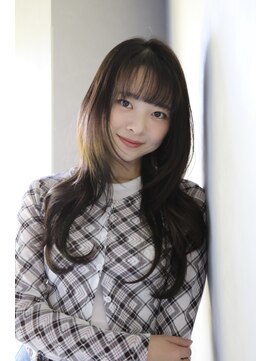 リアン バイ キートス(Lien by kiitos) オリーブベージュ/ブリーチなしWカラー/赤み消し/レイヤーカット