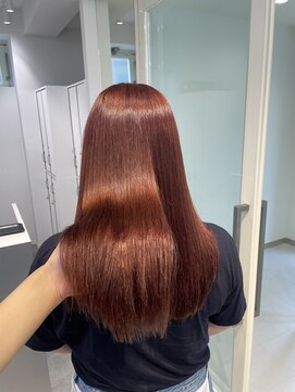 コレクティブワーク 表参道 渋谷(COLLECTIVE WORK) オレンジ髪質改善ボブ顔まわりレイヤー20代30代40代[表参道]