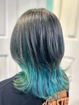マティーナ ヘアー 池袋(Matina hair) 【ウルフ×インナーカラー×アクアブルー】池袋美容室