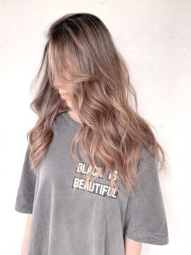 ヘアースタジオ ゼン カロン(Hair studio Zen kalon) ココアブラウン×バタフライカット×ロング20代30代40代50代