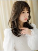 ■グレージュカラー大人巻きフェミニンロング47戸田公園30代40代