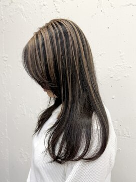 ヘアサロン エフ 渋谷(F) #アンブレラカラー　#ベージュ　#コントラストカラー