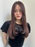 【人気NO.3】カラー＋顔まわりカット＋髪質改善3step TR　￥14300→￥11000