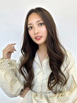 ルービック 難波(Rubik's) 【大人ゆるウェーブ×透明感ブラウン】柔らかロングスタイル