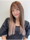 透明感/ホワイトミルクティーブラウン/ストレート