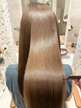 ジップ 稲毛店(ZIP) くすみベージュ/透明感/髪質改善/20代30代40代/ストレートロング