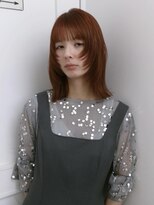 ユー(yew)&nbsp;ブリーチカラー／ケアブリーチ／オレンジブラウン／顔周りカット