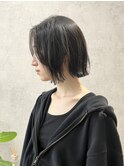 切りっぱなしボブ　外ハネ出来る美髪矯正　縮毛矯正　前髪なし