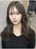 韓国ヘアー/韓国カラー/ベージュカラー/くびれヘアー/池袋美容院