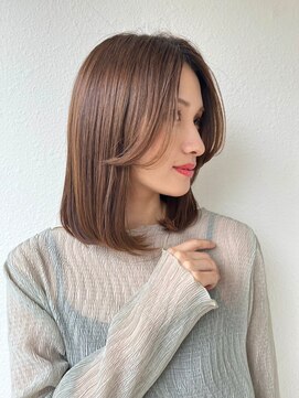 カバーヘア ブリス 北浦和(COVER HAIR bliss) 内巻きボブ×ココアベージュ/ワンカール髪質改善小顔ヘアp北浦和