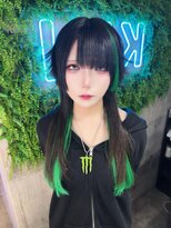 アールイーバイインク 渋谷(Re. by INK.)&nbsp;エクステで作るウルフインナーカラー