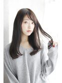 透け感バングのワンカールスタイル