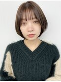 30代40代◎春イメチェン暗めナチュラルショート美人髪
