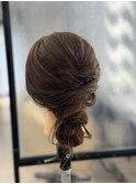 ヘアセット　ローポニーアレンジ