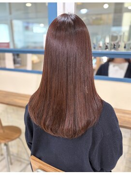 ラック 海老名店(LUCK) 【さらさら扱いやすい髪の毛に】縮毛矯正×ピンクブラウン