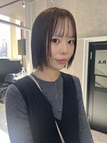 サクラ 岐阜(SAKURA)&nbsp;広がりうねりが気になる方は縮毛矯正でレイヤーボブ　岐阜縮毛