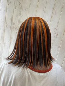 ループ(LOOP) アンブレラカラー/オレンジ+ブルーブラック