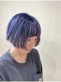 ブルー×ホワイト★アンブレラカラー