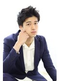 束感ショート/20代30代40代/アップバング/ウェットヘア