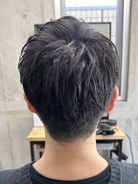 フイ 自由が丘(men's salon Hui) メンズ/アップバング/ツーブロックマッシュ/束感ショート/波巻き