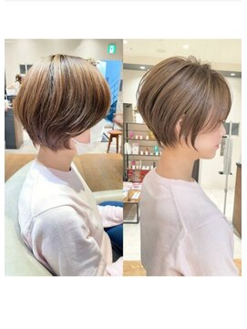 アンド ストーリーズ(&STORIES) 大人可愛い小顔ひし形クビレ丸み20代30代40代大人ショート(蘭)