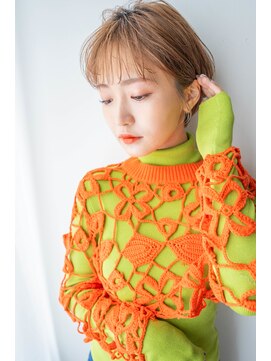 レゴ(REGO) ショート#切りっぱなしボブ美髪ピンクブラウンベリーショート