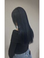 タイドヘアー 高槻2号店(TIDE HAIR)&nbsp;ネイビーブルーアンブレラカラー（デザインカラー）