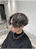 波巻きパーマハイライトメッシュ
